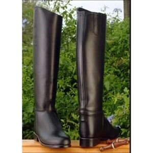 Devon-Aire Classic Nouvelle Full Grain Leather Tall Dress Boots 615 Women 8 Slim